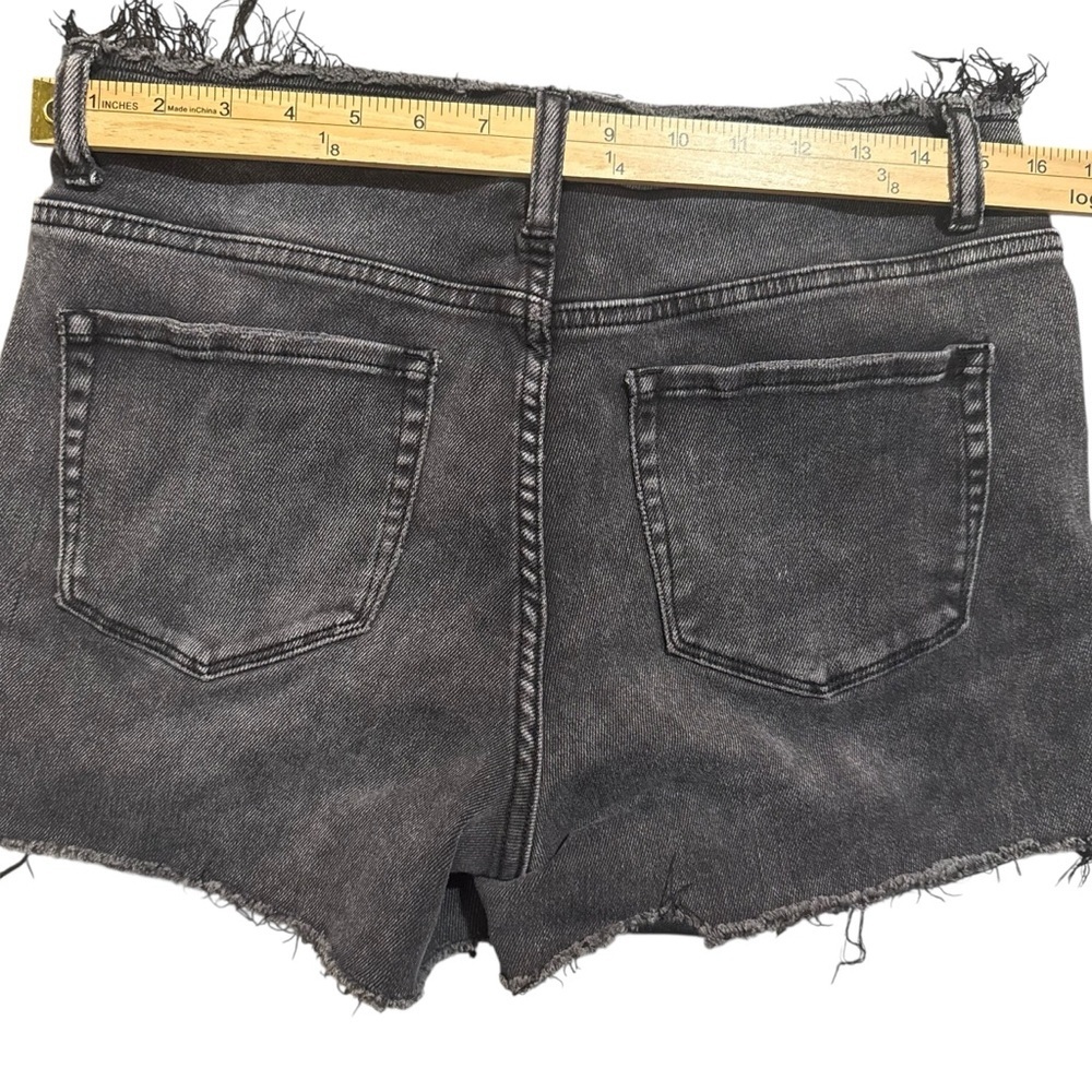 Vervet XL Black Cotton Distressed High Rise Denim Whimsigoth Festival Concert - Picture 5 of 7
